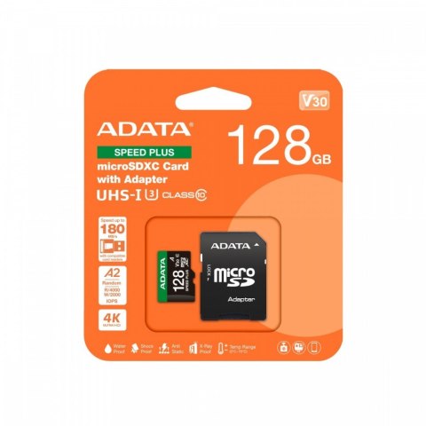 Karta microSD Speed Plus 128GB UHS1 U3 V30 A2 180/160 MB/s Adata
