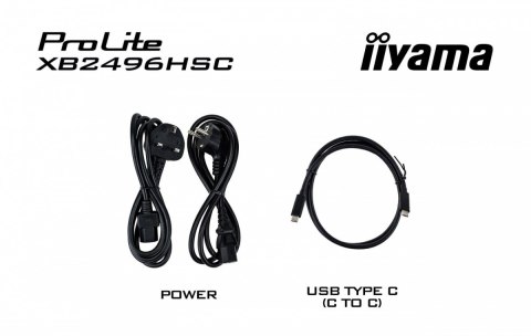 Monitor 24 cale XB2496HSC-B1 IPS, FHD, HDMI, USB-C (PD 65W), 144Hz IIYAMA