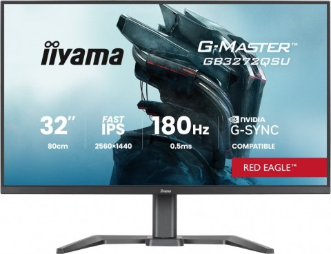 Monitor 31.5 cala GB3272QSU-B1 QHD,IPS,180Hz,2xHDMI,DP,400CD, 2xUSB 3.2 , 2xUSB-C,G-SYNC Compatible, 2x5W, , HAS 150 IIYAMA