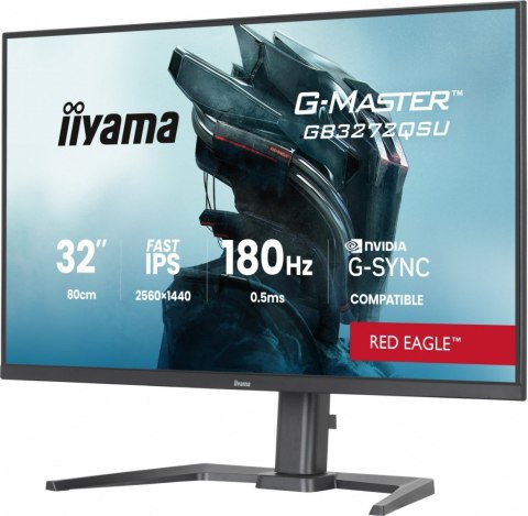 Monitor 31.5 cala GB3272QSU-B1 QHD,IPS,180Hz,2xHDMI,DP,400CD, 2xUSB 3.2 , 2xUSB-C,G-SYNC Compatible, 2x5W, , HAS 150 IIYAMA