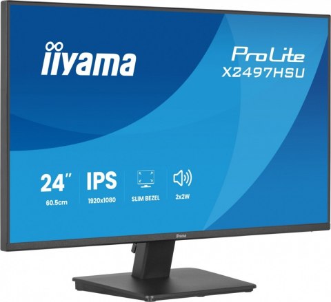 Monitor ProLite 23.8 cala X2497HSU-B1 IPS,FHD,HDMI,DP,120Hz,350CD,2xUSBv3.2, 2xUSB-C, GW 5lat IIYAMA