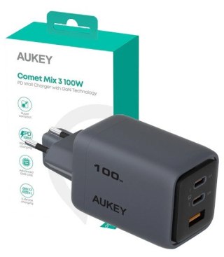 PA-C5 ładowarka sieciowa 3xUSB (2xUSB-C i 1xUSB-A) 100W 5A QC5.0 PD3.0 AFC PPS FCP SCP AUKEY