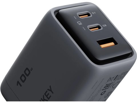 PA-C5 ładowarka sieciowa 3xUSB (2xUSB-C i 1xUSB-A) 100W 5A QC5.0 PD3.0 AFC PPS FCP SCP AUKEY