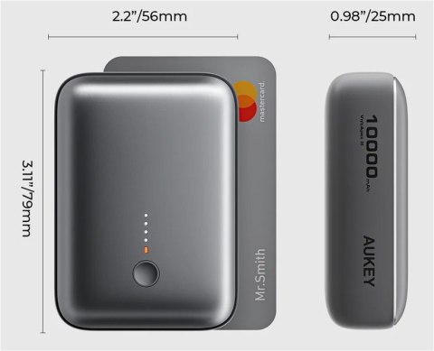 PB-Y55 MINI PowerBank 10000mAh 22.5W 2xUSB PD QC AUKEY
