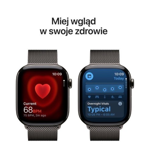 Watch Series 11 GPS + Cellular koperta 46 mm z tytanu w kolorze łupku, bransoleta mediolańska w kolorze łupku M/L Apple