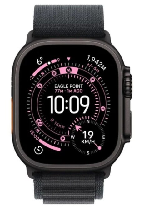 Watch Ultra 3 GPS + Cellular, koperta 49 mm z tytanu w kolorze czarnym, opaska Alpine w kolorze czarnym - rozmiar L Apple