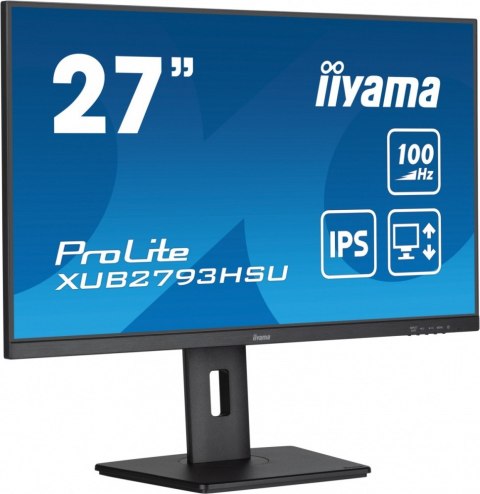Monitor 27 cali XUB2793HSU-B7,IPS.HDMI.DP.2x2W.USBx2,300cd IIYAMA