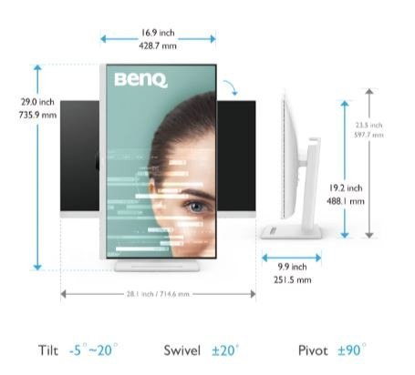Monitor 31.5 cala GW3290QT 2K 5ms/IPS/HDMI/75Hz Benq