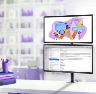 Podwójny uchwyt biurkowy na monitor LCD SV08 Edbak