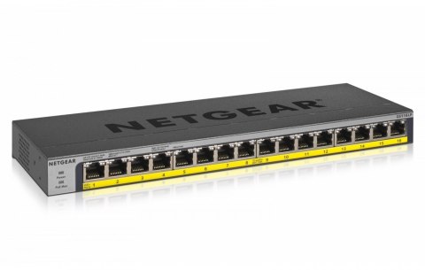 Przełącznik GS116LP Switch niezarządzalny 16xGE PoE+ Netgear