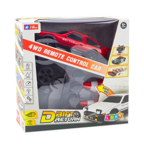 Auto Sportowe Do Driftu Wymienne Koła Zdalnie Sterowany RC 4WD Czerwony LEAN Toys