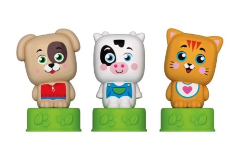 Clemmy Słodkie Zwierzaki Kotek Piesek Krówka Klocki Książeczka Clementoni 17849 Clementoni