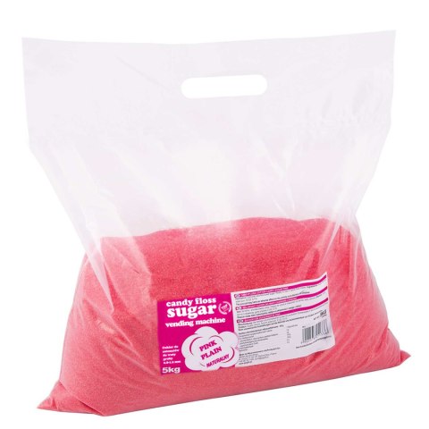 Cukier do automatu do waty cukrowej granulacja 0.8-1.2mm smak naturalny CZERWONY 5kg GSG24