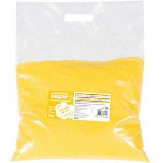 Cukier do automatu do waty cukrowej granulacja 0.8-1.2mm smak naturalny ŻÓŁTY 5kg GSG24