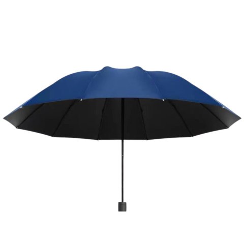 Duży Parasol Składany 12-Żebrowy Pokrowiec Granatowy 110 cm LEAN