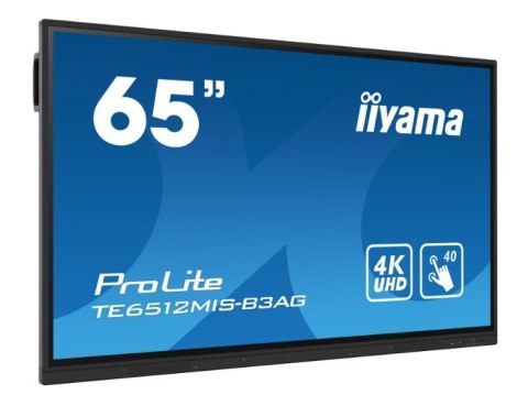 Monitor 65 cali TE6512MIS-B4AG 40pkt,IPS,4K,24/7,7H, ANDROID 14, RK3576, 8/128GB, EDLA, Essential IIYAMA