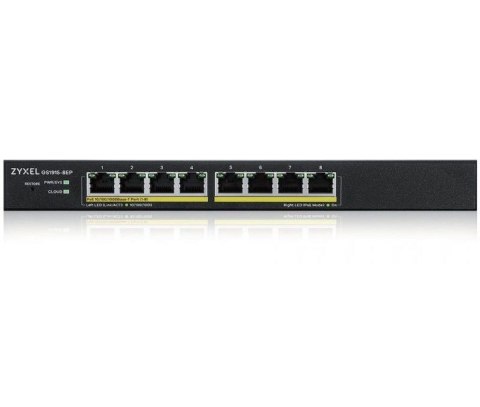 Przełącznik zarządzalny GS1915-8EP PoE Smart 60W 802.3at desktop hybrid mode Switch Zyxel