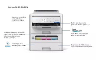 Drukarka EP-C800RDW kolor A4/34ppm/3.8pl/(W)LAN/PCL6 Epson