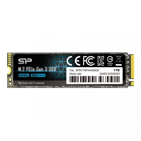 Dysk SSD P34A60 1TB PCIE M.2 NVMe 2200/1600 MB/s Silicon Power