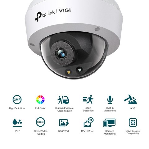Kamera sieciowa VIGI C230(4mm) 3MP Full-Color Dome TP-LINK