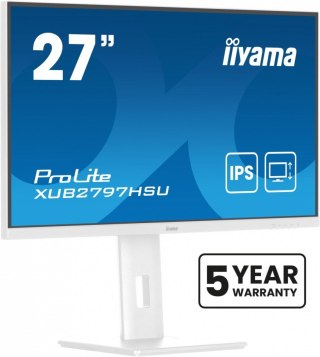 Monitor 27 cali XUB2797HSU-W2 IPS,FHD,HAS,300cd,(5y) IIYAMA