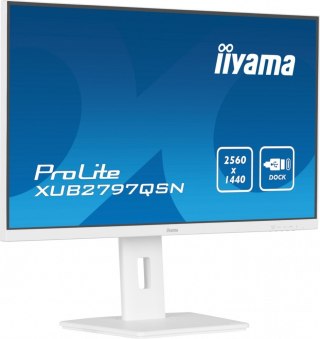 Monitor 27 cali XUB2797QSN-W2 IPS,QHD,USB-c Dock,HDMI,DP,PD-65W,2x2W, 4xUSB(3.2),300cd/m2,80M:1,sRGB:99%/5y/ IIYAMA