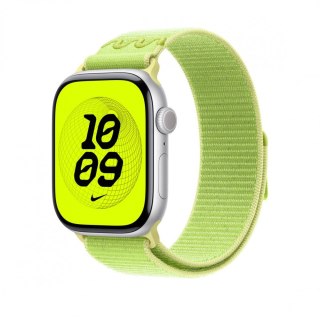 Opaska sportowa Nike w kolorze promiennym zielonożółtym do koperty 46 mm Apple