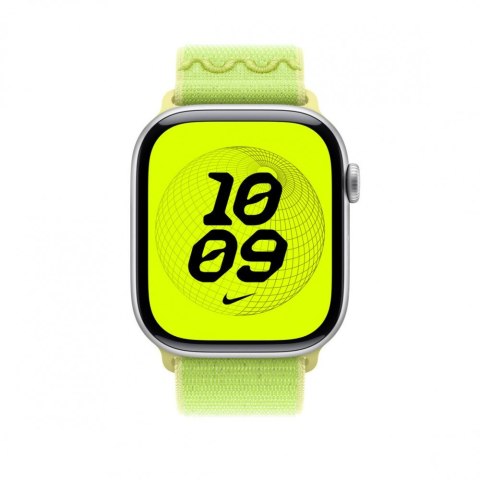 Opaska sportowa Nike w kolorze promiennym zielonożółtym do koperty 46 mm Apple