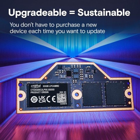 Pamięć do notebooka DDR5 LPCAMM2 64GB/7500 LPDDR5X Crucial