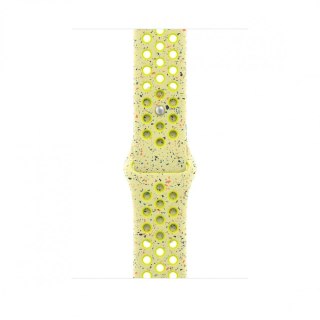 Pasek sportowy Nike w kolorze promiennym zielonożółtym do koperty 46 mm - rozmiar S/M Apple