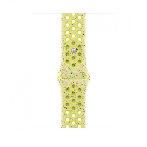 Pasek sportowy Nike w kolorze promiennym zielonożółtym do koperty 46 mm - rozmiar S/M Apple