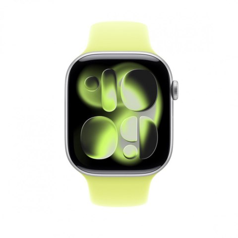 Pasek sportowy w kolorze neonowym żółtym do koperty 46 mm - rozmiar S/M Apple