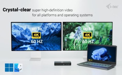 Stacja dokująca Universal Intelligent Dual Display Docking Station Power Delivery 100W I-tec