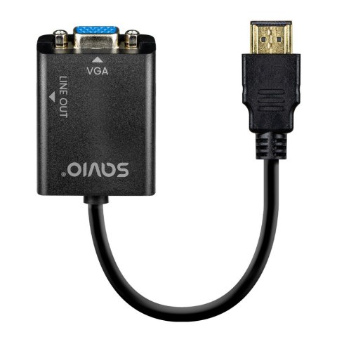 Adapter HDMI-VGA z audio AK-76 Savio