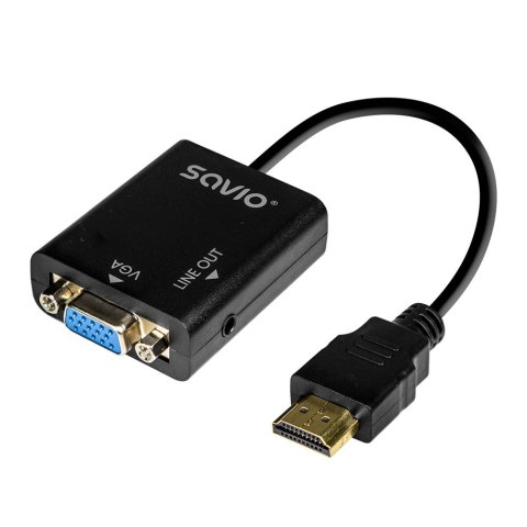 Adapter HDMI-VGA z audio AK-76 Savio