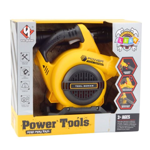 Dmuchawa Ogrodowa Do Liści Na Baterie Dźwięki Żółta LEAN Toys