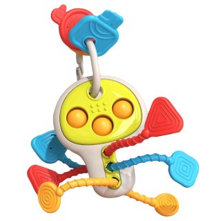 Klucze Edukacyjne Sensoryczyne Kolorowe Ruchome Elementy Dla Malucha LEAN Toys