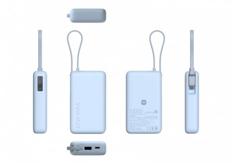 PowerBank 10000 (Integrated Cable) 67W Ice Blue XIAOMI