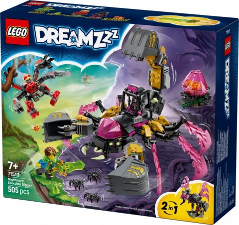 Klocki DREAMZzz 71513 Koszmarna skorpionowa koparka LEGO