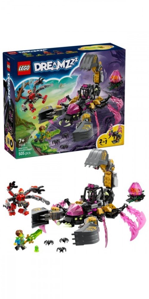 Klocki DREAMZzz 71513 Koszmarna skorpionowa koparka LEGO