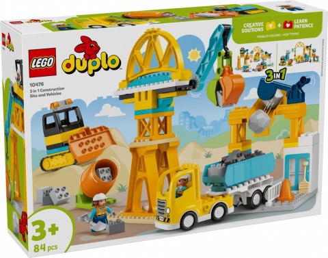 Klocki DUPLO 10476 Plac budowy z pojazdami 3 w 1 LEGO