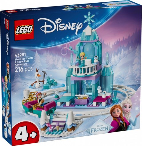 Klocki Disney 43281 Lodowy zamek Elzy i Śnieżna przejażdżka LEGO