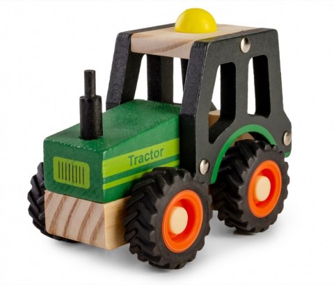 Drewniane auto z oponami Traktor Daffi