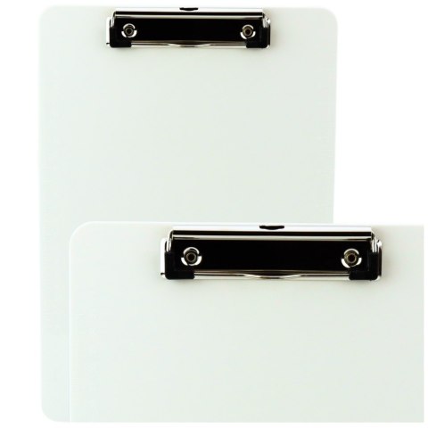 Podkładka Deska Z Klipem Do Pisania Miarka A4 Plastikowa Biała LEAN