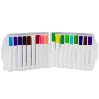 Zestaw Pisaków Markerów Akrelowych W Organizerze 18szt. LEAN