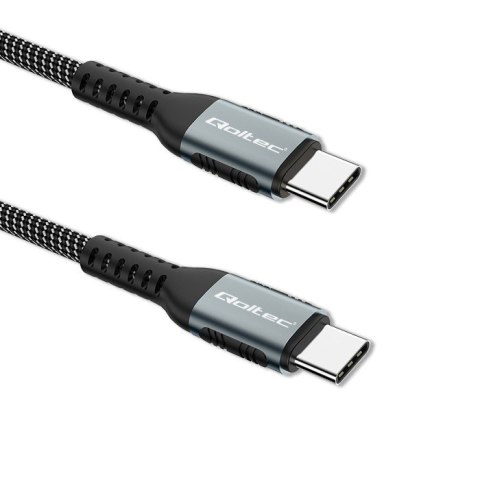 Kabel USB 2.0 typ C | USB 2.0 typ C 100W | QC 3.0 | PD | 1m | Czarny Qoltec