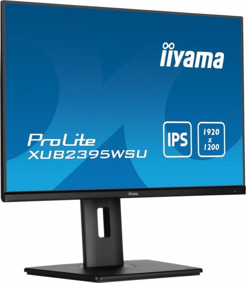 Monitor 22.5 cala XUB2395WSU-B5 IPS, PIVOT, 1920x1200, DP, HDMI, VGA, 16:10, 2xUSB, 2x2W, Freesync, HAS(150mm) IIYAMA