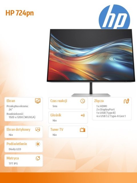 Monitor S7 Pro 724pn WUXGA 8X534AA HP Inc.