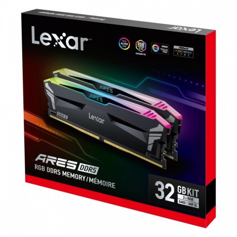 Pamięć DDR5 ARES RGB Gaming 32GB(2*16GB)/6400 czarna Lexar