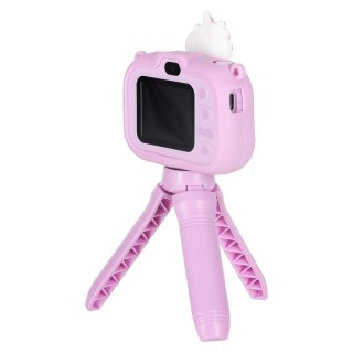 Aparat fotograficzny cyfrowy dla dzieci na statywie jednorożec fioletowy Kik Sp. z o. o. Sp. k.